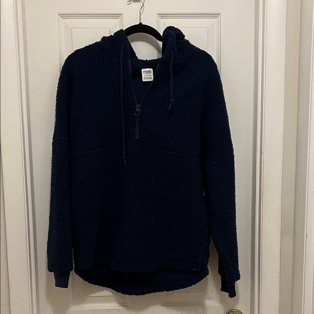 PINK Victoria's Secret Dark Blue Fleece Hoodie